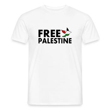 Free palestine - T-shirt homme - blanc - Devant - AI Model Male 178 dark (178cm)