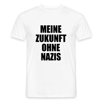 Meine zukunft ohne nazis - Männer T-Shirt - Weiß - Vorne - AI Model Male 178 dark (178cm)