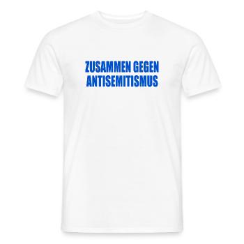 zusammen gegen antisemitismus - Männer T-Shirt - Weiß - Vorne - AI Model Male 178 dark (178cm)