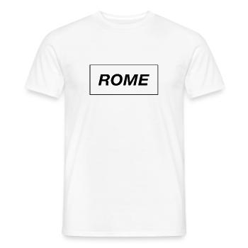 Roma - Roma - T-shirt uomo - bianco - Fronte - AI Model Male 178 dark (178cm)
