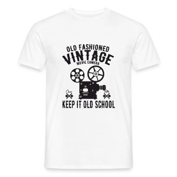 Movie Film Cinéma Vintage - T-shirt homme - blanc - Devant - AI Model Male 178 dark (178cm)