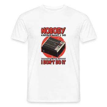 Audio technician Sound engineer event technology - Men's T-Shirt - white - Front - AI Model Male 178 dark (178cm)