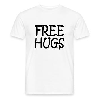 Free hugs - T-shirt homme - blanc - Devant - AI Model Male 178 dark (178cm)