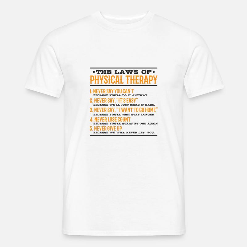Physio Physiotherapie Physiotherapeut Beruf - Männer T-Shirt - Weiß