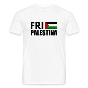 Fri palestina - Men's T-Shirt - white - Front - AI Model Male 178 dark (178cm)