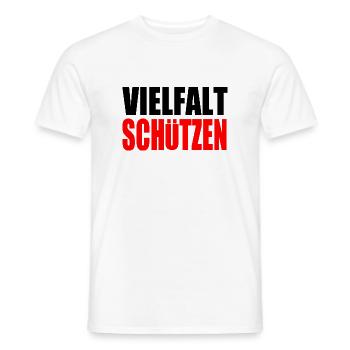 vielfalt schützen - Männer T-Shirt - Weiß - Vorne - AI Model Male 178 dark (178cm)