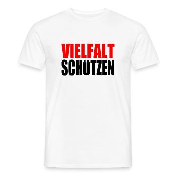 vielfalt schützen - Männer T-Shirt - Weiß - Vorne - AI Model Male 178 dark (178cm)