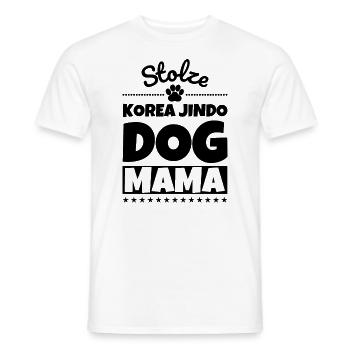 Stolze Korea Jindo Dog Mama - Männer T-Shirt - Weiß - Vorne - AI Model Male 178 dark (178cm)
