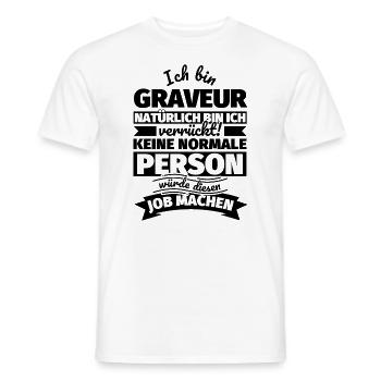 Graveur Geschenke - Männer T-Shirt - Weiß - Vorne - AI Model Male 178 dark (178cm)