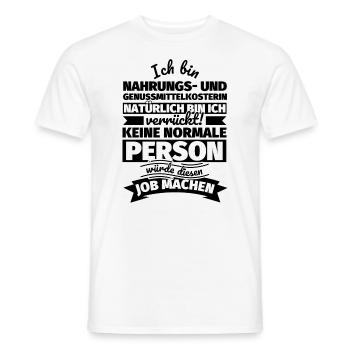 Nahrungs- und Genussmittelkosterin Geschenke - Männer T-Shirt - Weiß - Vorne - AI Model Male 178 dark (178cm)