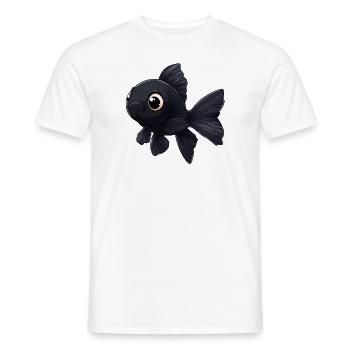 Poisson rouge à queue voilée des landes noires - T-shirt homme - blanc - Devant - AI Model Male 178 dark (178cm)