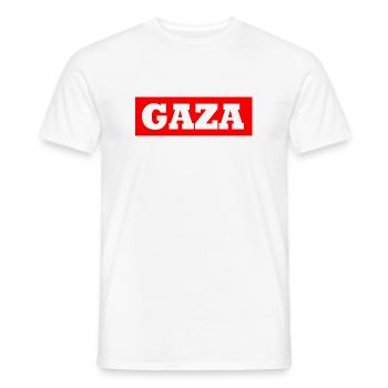 Gaza - Männer T-Shirt - Weiß - Vorne - AI Model Male 178 dark (178cm)