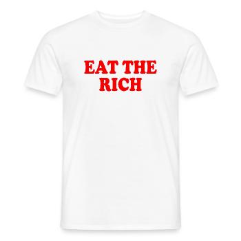 Eat the rich - Männer T-Shirt - Weiß - Vorne - AI Model Male 178 dark (178cm)