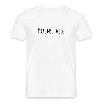 Braunschweig (Amatic SC/schwarz) - Männer T-Shirt - Weiß - Vorne - AI Model Male 178 dark (178cm)