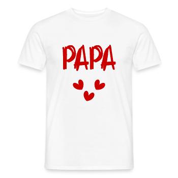 BONNE FÊTE PAPA. PAPA. FÊTE DES PÈRES. BONNE FÊTE - T-shirt homme - blanc - Devant - AI Model Male 178 dark (178cm)
