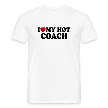 I love my hot coach - T-shirt homme - blanc - Devant - AI Model Male 178 dark (178cm)