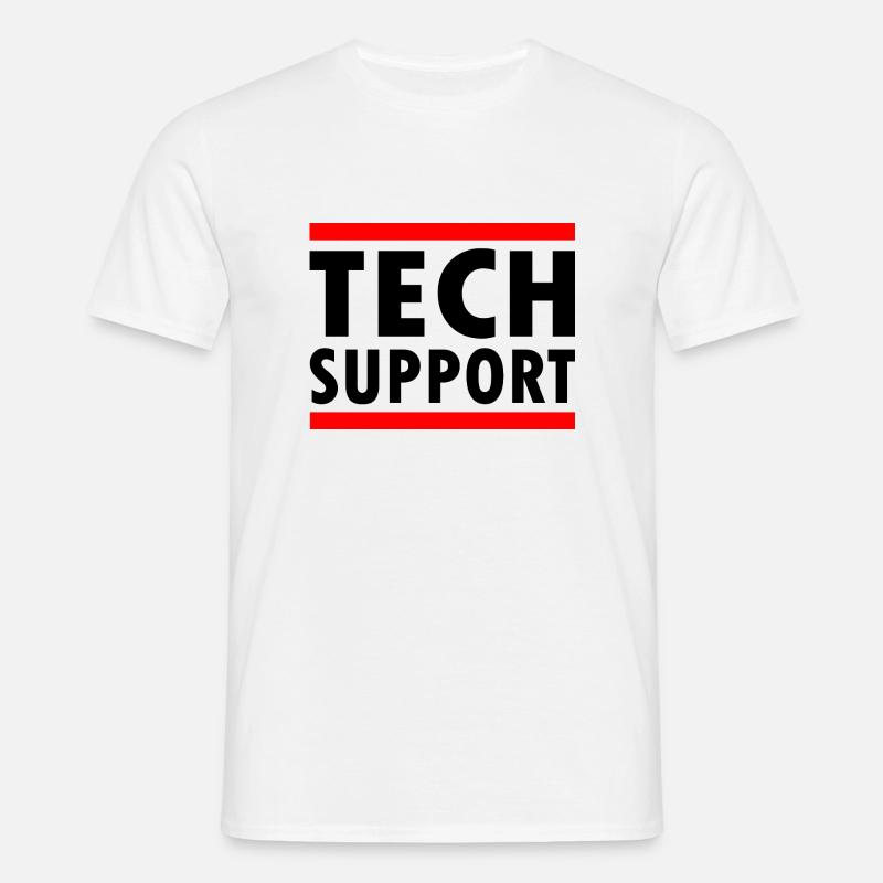tech support - Männer T-Shirt - Weiß