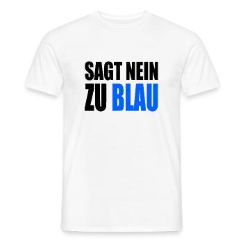 Dites non au bleu - T-shirt homme - blanc - Devant - AI Model Male 178 dark (178cm)