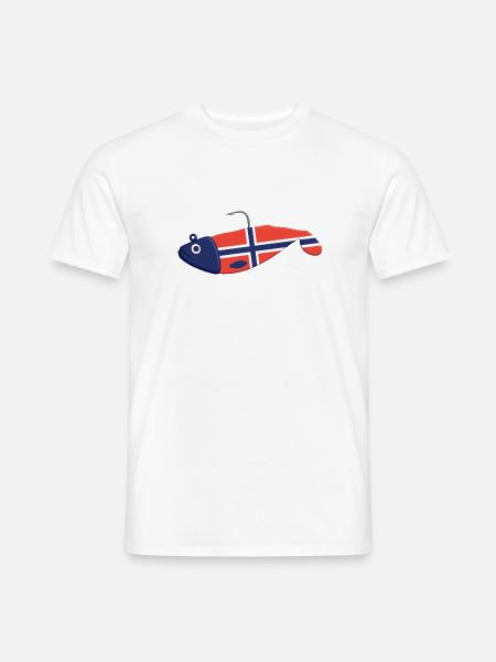 Gummifisch Big Norwegen - Männer T-Shirt - Weiß