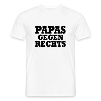 Papas gegen rechts - Männer T-Shirt - Weiß - Vorne - AI Model Male 178 dark (178cm)