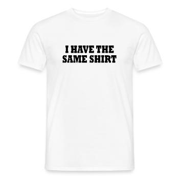 i have the same shirt - T-shirt homme - blanc - Devant - AI Model Male 178 dark (178cm)