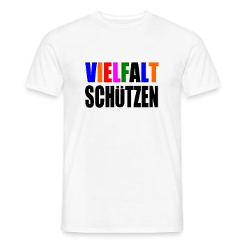 vielfalt schützen - Männer T-Shirt - Weiß - Vorne - AI Model Male 178 dark (178cm)