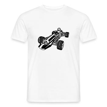 Race Car / Race Car 02_black - Men's T-Shirt - white - Front - AI Model Male 178 dark (178cm)