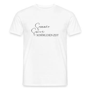Sommer Sonne Schörlchen-Zeit – Weinschorle trinken - Männer T-Shirt - Weiß - Vorne - AI Model Male 178 dark (178cm)