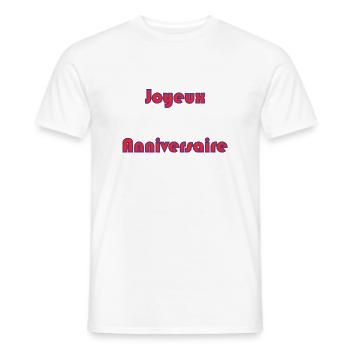 ALLES GUTE ZUM GEBURTSTAG. ALLES GUTE ZUM GEBURTSTAG. JAHRESTAG. - Männer T-Shirt - Weiß - Vorne - AI Model Male 178 dark (178cm)