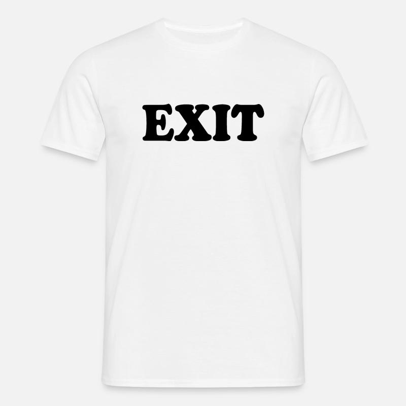 Exit - Männer T-Shirt - Weiß