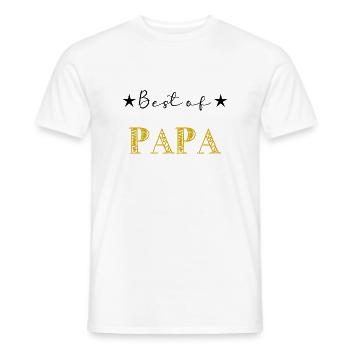 PAPA. VATERTAG. ALLES GUTE ZUM GEBURTSTAG, PAPA. ALLES GUTE ZUM GEBURTSTAG! - Männer T-Shirt - Weiß - Vorne - AI Model Male 178 dark (178cm)