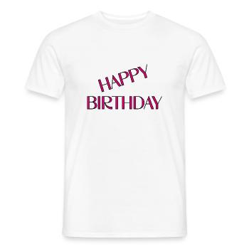 ALLES GUTE ZUM GEBURTSTAG. ALLES GUTE ZUM GEBURTSTAG. JAHRESTAG. - Männer T-Shirt - Weiß - Vorne - AI Model Male 178 dark (178cm)