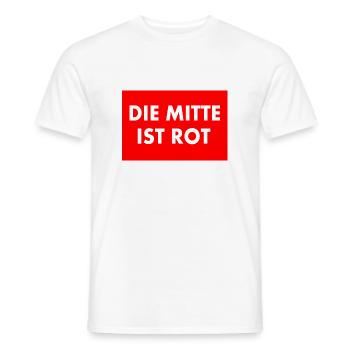 die mitte ist rot - Männer T-Shirt - Weiß - Vorne - AI Model Male 178 dark (178cm)