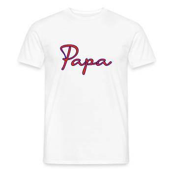 ALLES GUTE ZUM GEBURTSTAG, PAPA. PAPA. VATERTAG. VATER - Männer T-Shirt - Weiß - Vorne - AI Model Male 178 dark (178cm)