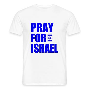 Pray for israel - Men's T-Shirt - white - Front - AI Model Male 178 dark (178cm)