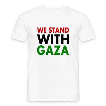 We stand with palestine - Men's T-Shirt - white - Front - AI Model Male 178 dark (178cm)