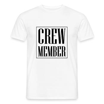 Membre d’équipage - T-shirt homme - blanc - Devant - AI Model Male 178 dark (178cm)