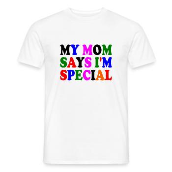 my mom says i'm special - Männer T-Shirt - Weiß - Vorne - AI Model Male 178 dark (178cm)