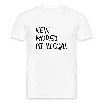 kein moped ist illegal - Männer T-Shirt - Weiß - Vorne - AI Model Male 178 dark (178cm)