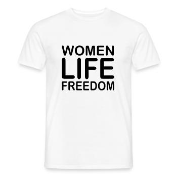 Women life freedom - T-shirt homme - blanc - Devant - AI Model Male 178 dark (178cm)