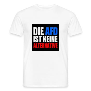 die afd ist keine alternative - Männer T-Shirt - Weiß - Vorne - AI Model Male 178 dark (178cm)