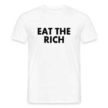 Eat the rich - T-shirt homme - blanc - Devant - AI Model Male 178 dark (178cm)