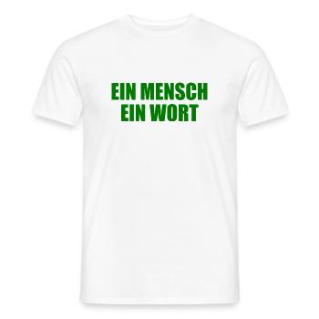 ein mensch ein wort - Männer T-Shirt - Weiß - Vorne - AI Model Male 178 dark (178cm)