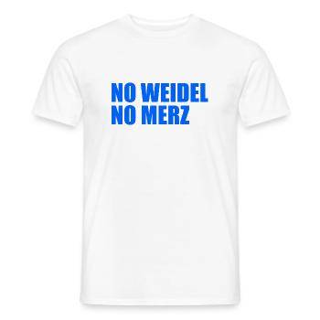 No weidel no merz - Männer T-Shirt - Weiß - Vorne - AI Model Male 178 dark (178cm)
