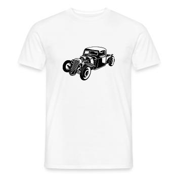 Hot Rod / Rat Rod 08_black white - Men's T-Shirt - white - Front - AI Model Male 178 dark (178cm)