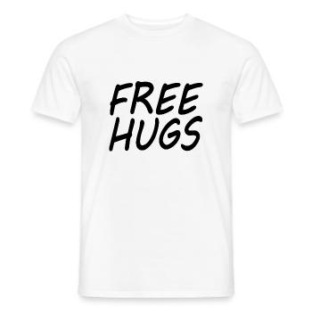 Free hugs - T-shirt homme - blanc - Devant - AI Model Male 178 dark (178cm)