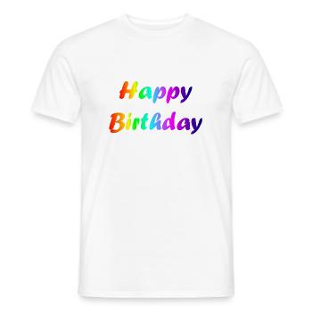 ALLES GUTE ZUM GEBURTSTAG!. ALLES GUTE ZUM GEBURTSTAG!. JAHRESTAG. - Männer T-Shirt - Weiß - Vorne - AI Model Male 178 dark (178cm)