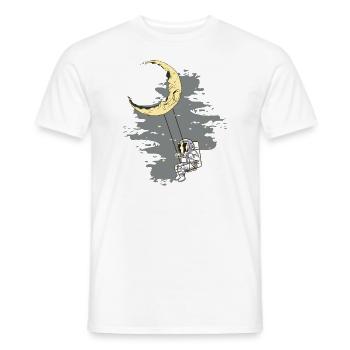 Un astronaute bascule dans l’espace - T-shirt homme - blanc - Devant - AI Model Male 178 dark (178cm)