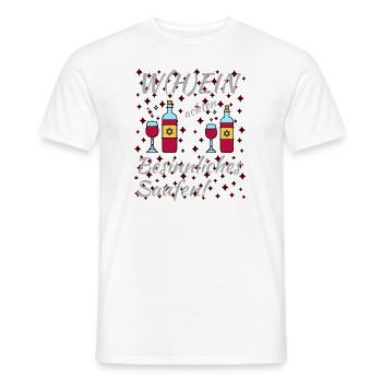 Wein Weihnachten Besinnliches Fest und saufen - Männer T-Shirt - Weiß - Vorne - AI Model Male 178 dark (178cm)