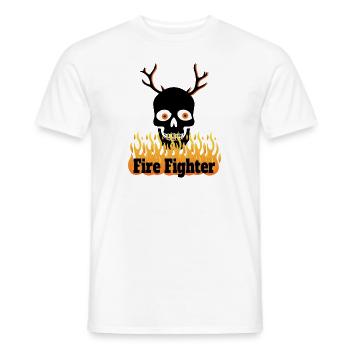 Fire Fighter - Men's T-Shirt - white - Front - AI Model Male 178 dark (178cm)